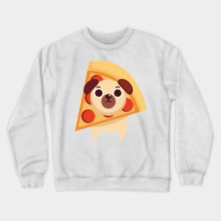 Pug Dog Pizza Crewneck Sweatshirt